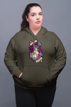 

Angemiel Purple Wear Hair Meksikalı Women Green Women 'S Hooded Sweatshirt