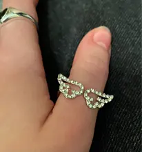 Anillo alas de Ángel ajustables de circonia para mujer, anillos Micro pavé de Color dorado, joyas anillos de moda, regalos para mujer