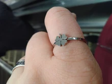DOTIFI-Anillo de diseño de trébol para mujer, de acero inoxidable 316L, joyería de lujo para fiesta/boda R315