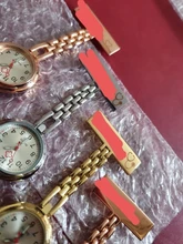 Broche personalizado grabado con tu nombre, Pin de solapa de acero inoxidable, de alta calidad, oro rosa, Fob, reloj de enfermera