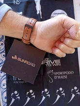 Reloj Digital deportivo para hombre, altímetro brújula barómetro 100m, correa de cuero de acero inoxidable resistente al agua