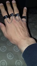 Anillos Punk de Hip Pop para mujer, cadena ajustable multicapa, cuatro anillos abiertos para dedos, anillos giratorios de aleación para mujer, regalo de fiesta