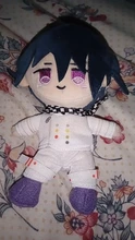 15cm muñeca de peluche de Anime llavero Danganronpa V3 Dangan Ronpa Oma Kokichi Komaeda Nagito campanillas Ohm Material llavero de peluche de juguete
