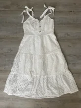 Holiday Dress Spaghetti-Embroidery Simplee Backless White Bow-Knot Casual Women Summer