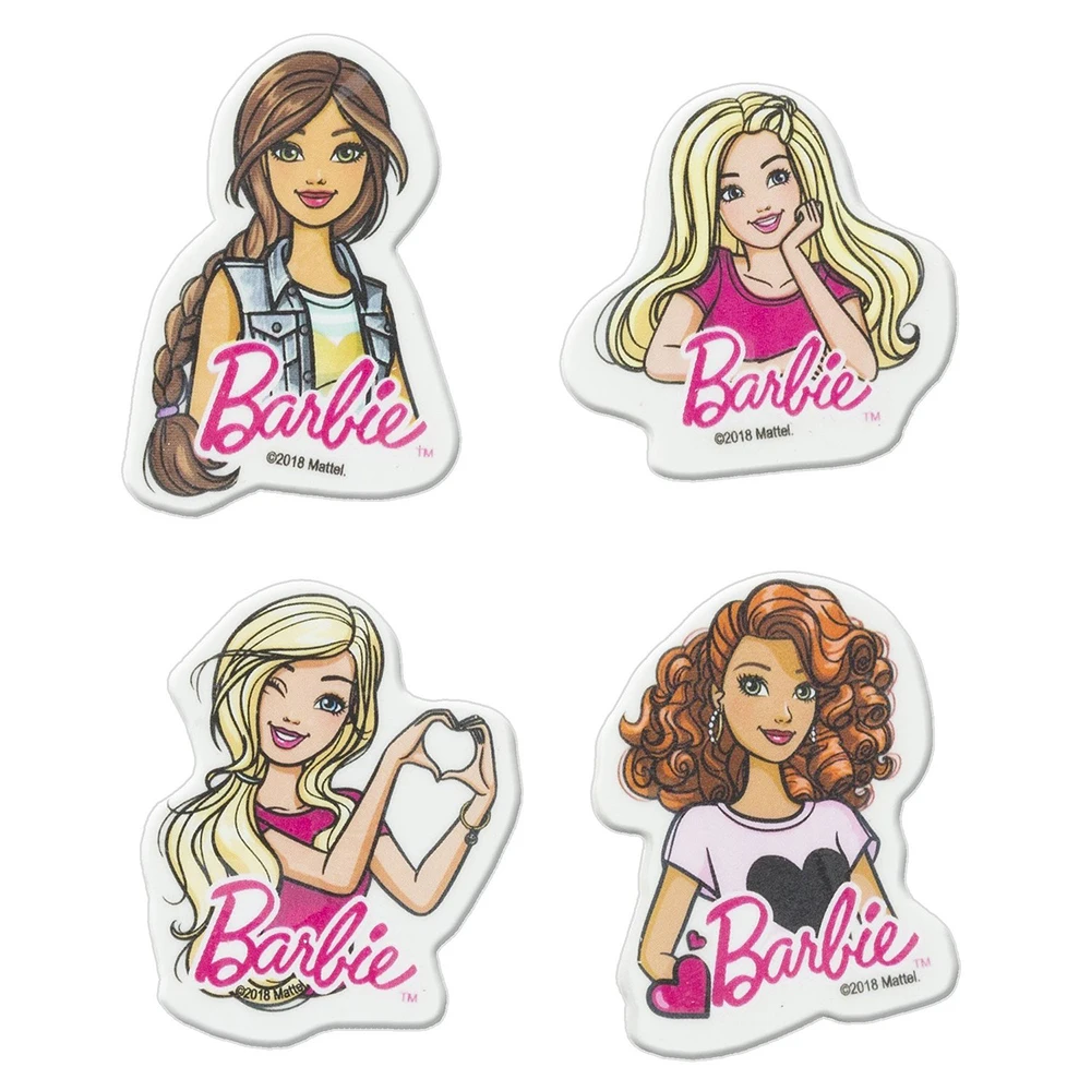 Ластики Barbie фигурные коллекционные 4 шт