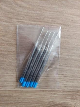 Recarga de tinta negra o azul, recarga de bolígrafo de METAL, larga duración, 5 unidades