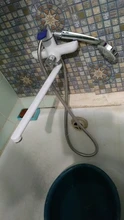 Shower Faucet Spray-Painting Bathroom-Tap Brass Frap White Outlet Body-Surface