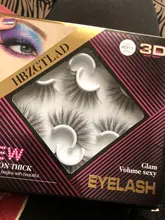 HBZGTLAD-pestañas postizas 3D, 2/4/16 pares, naturales, voluminosas, maquillaje, extensión de pestañas, seda