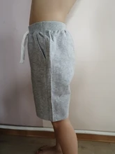 Pantalones cortos de algodón para niños y niñas, pantalones cortos lisos con cintura elástica, deportivos, a la moda, ropa de playa