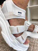 TUINANLE-Sandalias de gladiador con plataforma para Mujer, zapatos de verano a la moda, gruesas, para playa, de tela vaquera, cómodas, 2021