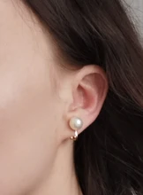 JIOFREE-pendientes de perlas de imitación para mujer, pendientes sencillos sin perforación, joyería elegante