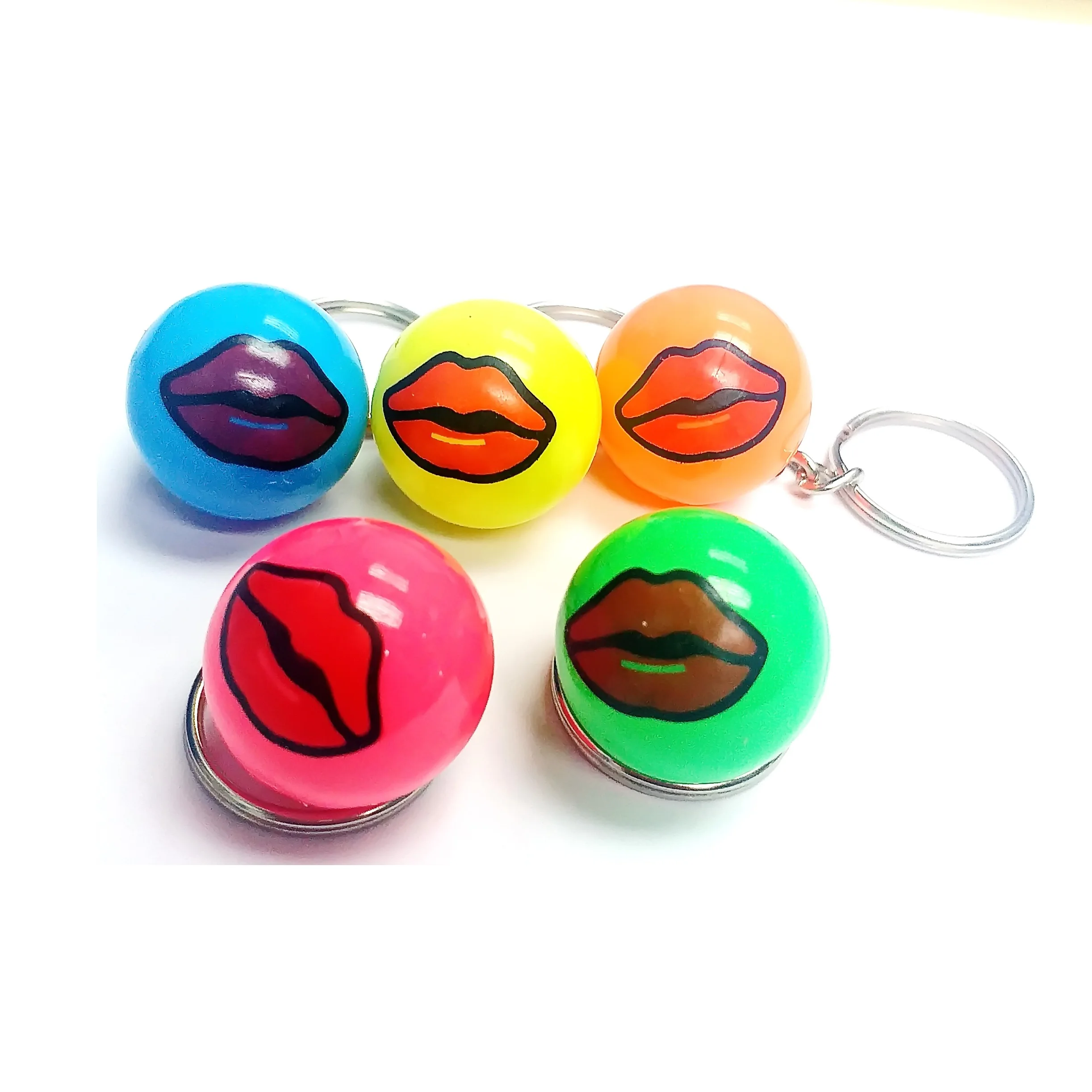 24X Брелок с цепочкой w Mouth Ball для девочек винтажный Шарм модная любимая школьная