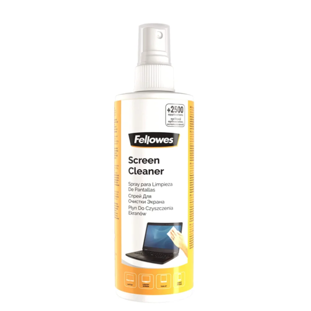 Spray de Limpieza, Limpiador para Pantallas, Portátiles, Ordenador, Monitor y Escáner - Fellowes 250 ml