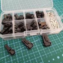 Kits de conectores macho y hembra, 25 juegos en caja, 2p, 3p, 4p, 2,54mm, adaptador, SM2.54