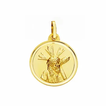 

Medal 18k gold Christ Great Power 18mm. Smooth bezel [AA2568GR] -Customizable-RECORDING INCLUDED IN THE PRICE
