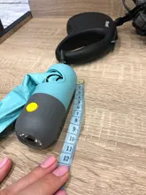 Dispensador de bolsas desechables para perro, con linterna LED integrada y Clip para correa, accesorio para caminar, WXV