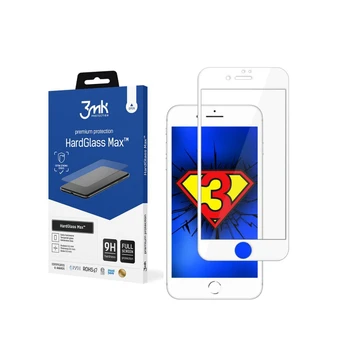 

3MK Protector de Pantalla Compatible con Apple iPhone 8 White HardGlass Max