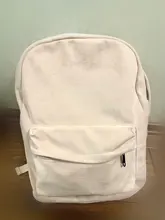 La mujer mochila blanco Kawaii de algodón de las mujeres mochila escolar de lona chica adolescente mochilas de mujer de moda bolso de envío de la gota