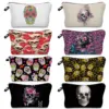 Skull Printing Makeup Bag Halloween Candy Bag Female Storage Pouch Large Cool Students Pencil Case Custom Pattern Cosmetic Bag 1