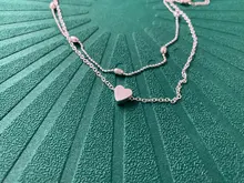 Vankim-tobilleras para mujeres, joyería de pies para sandalias de ganchillo, corazón Simple, Pies Descalzos, pulsera para tobillo de dos capas, 2019