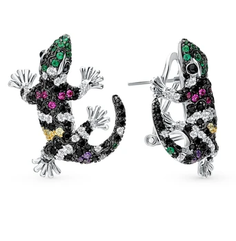 

Silver earrings with corundum sunlight