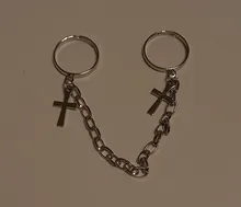 Anillo de cadena cruzada Vintage para hombre y mujer, sortija ajustable, Hip Hop, Punk, para fiestas, citas, BFF, 2020