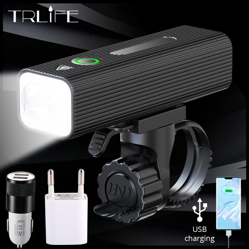 

Фара велосипедсветильник TRLIFE, 3200 мАч, 1000 лм, USB-зарядка