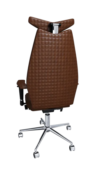 Офисное кресло KULIK SYSTEM JET Коричневый Компьютерное кресло Облегчение и комфорт для спины 5 зон контроля позвоночника