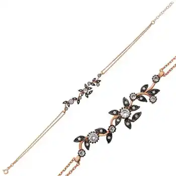 

KUTAYDAN 925 Sterling Silver Flower Women 'S Bracelet