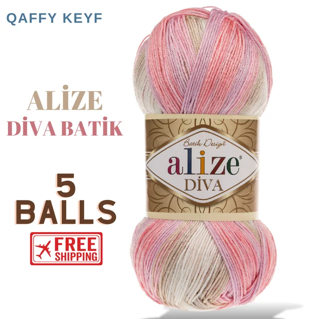 Alize Diva Batik Amigurumi Knitted Doll Threads Yarns For Crochet Tricots  DIY Loop Trikotin Soft Summer Lace Bikini Swimsuit