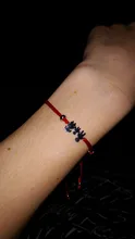 Pulsera trenzada con amuleto de la suerte, brazalete ajustable de acero inoxidable, cordel rojo, para familia, papá, mamá, hijo, regalo para niños