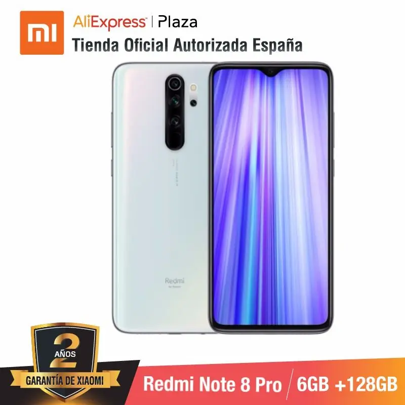 Redmi Note 8 Pro (128GB ROM con 6GB RAM Cámara de 64 MP Android Nuevo Móvil) [Teléfono Móvil Versió