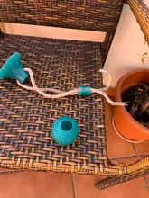 Juguetes para mascotas con copa de succión perro juguete con bola goma termoplástica para limpieza de perro juguetes para perros pequeños, perro de juguete