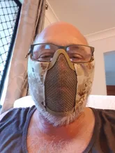 Nueva táctica máscaras de Airsoft Paintball CS plegable media cara de acero de bajo carbono de malla de estilo militar cómodo oreja máscara protectora