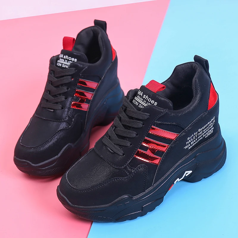 

Woman's 2019 New Winter Korean Style Of The Increase In Women's Shoes Wild Plus Velvet Thick Bottom Running Shoes Size 35-40