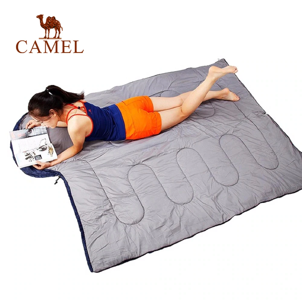 CAMEL походный конверт, спальный мешок для взрослых, двойной, Для Путешествий, Походов, три сезона, теплый спальный мешок 220*75 см, вес 1,1 кг