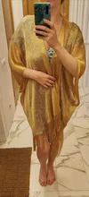 Borla bikini dorado cubierta de playa Sexy túnicas de vestir para las mujeres ropa de verano de 2020 ver a través de traje de baño cover-ups vestido nuevo