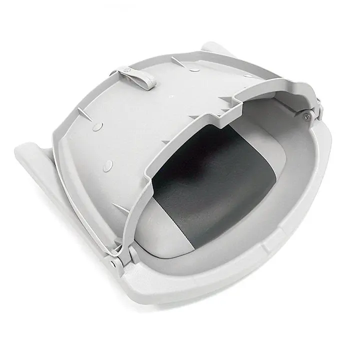 Кресло пластмассовое складное с подложкой Molded Fold-Down Boat Seat,серый/чёрный 75109GC