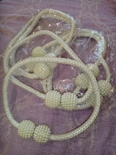 Curtain-Tie Accessoires Beaded Magnetic-Pearl-Ball Backs Buckle AT183 2pcs/Set