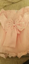 Vestido de encaje blanco para niña, Vestido de princesa con lazo, para fiesta de boda, 1 año de cumpleaños