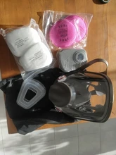 Mascarilla facial para fumigación, filtro para el trabajo, seguridad, protección contra el formaldehído, 6800