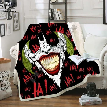 

Plstar Cosmos Cartoon Night Before Christmas Joker Poker Blanket 3D print Sherpa Blanket on Bed Home Textiles Dreamlike style-5