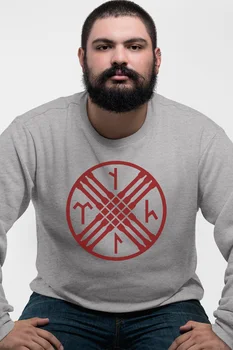 

Angemiel Wear Red Göktürkçe Turkish Write Gray Men 'S Sweatshirt
