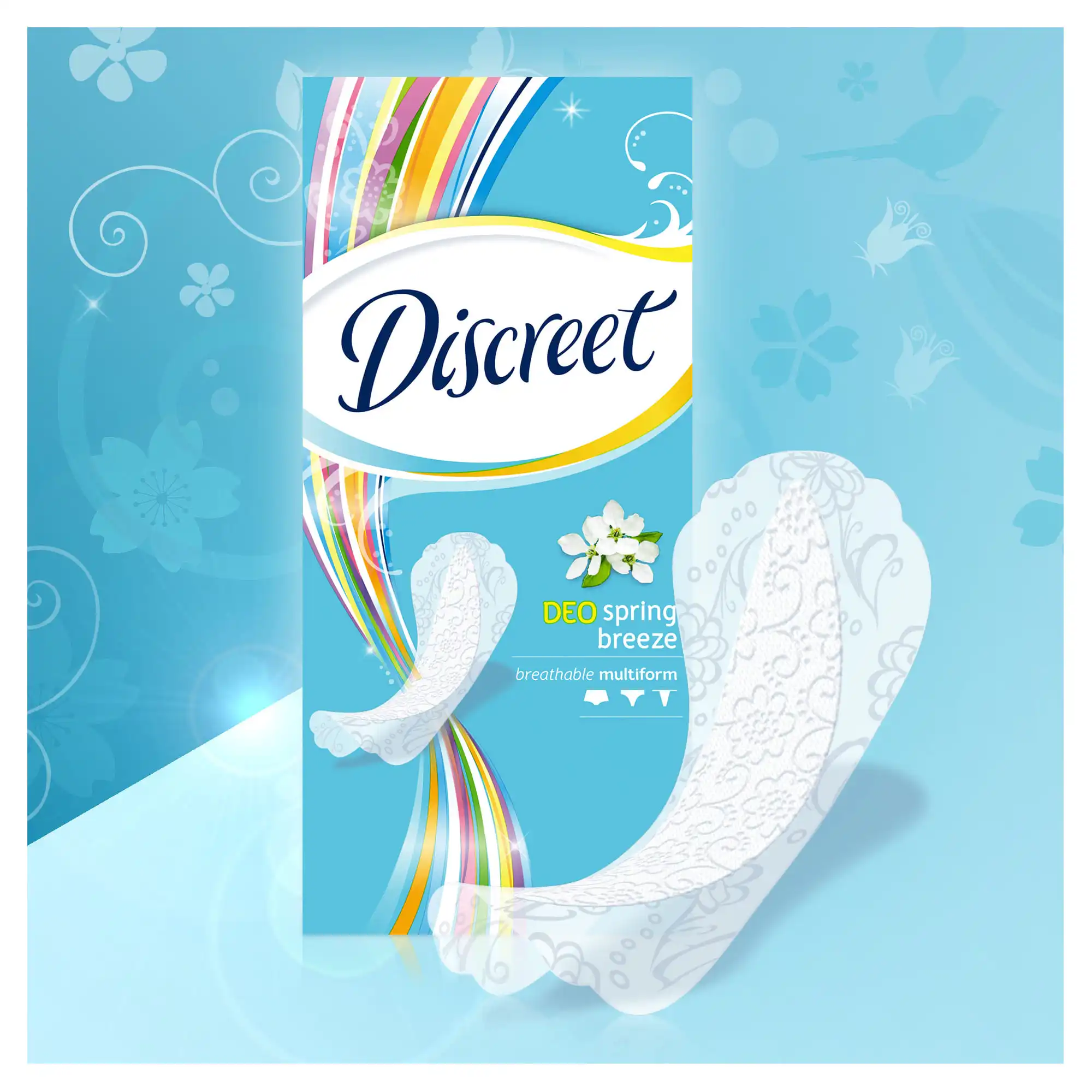 Женские ежедневные прокладки DISCREET Deo Spring Breeze Multiform, 20 шт