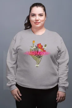 

Angemiel Wear Led Flower Gray Women Sweatshirts