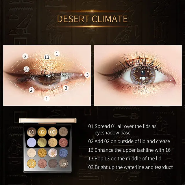ZEESEA X The British Museum Enchanting Egypt Eyeshadow Palette 16 Shades (Buy 1 get 1 free) 4
