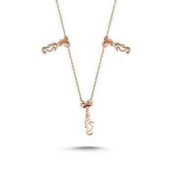 

Angemiel 925 Silver Seahorse Pattern Sterling Dangle Necklace-Rhodium Plated