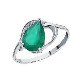 

Silver ring with amethyst and cubic zirconia sunlight sample 925