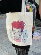¡Hisoka Morow de Hunter X Hunter Anime HxH hombro bolsas de lona de gran capacidad de la Universidad bolso Harajuku mujer bolsa de la compra