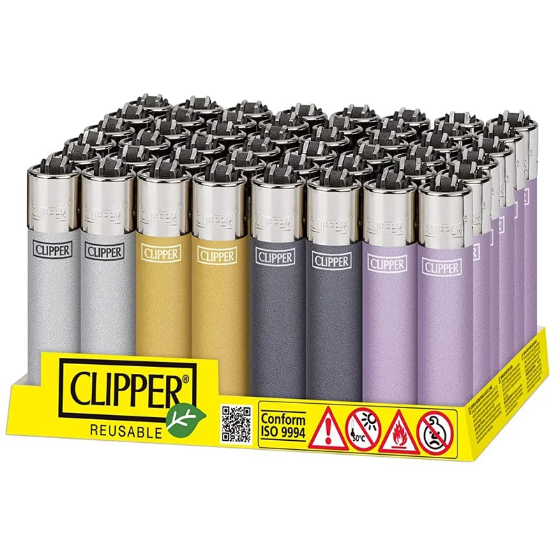 CLIPPER, Pack de 48 Mecheros Encendedores Recargables Micro Liso, Surtidos  variables para su elección - AliExpress